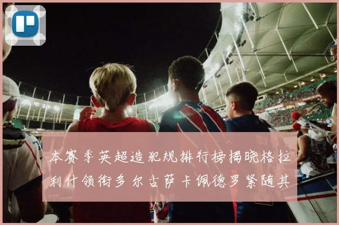 本赛季英超造犯规排行榜揭晓格拉利什领衔多尔古萨卡佩德罗紧随其后